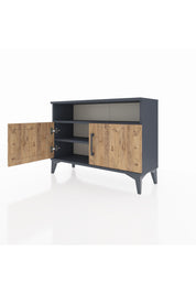 Arges Şifonyer 2 Raflı 2 Kapaklı 88x30x64 Antrasit-Çam