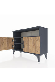 Arges Şifonyer 2 Raflı 2 Kapaklı 88x30x64 Antrasit-Çam