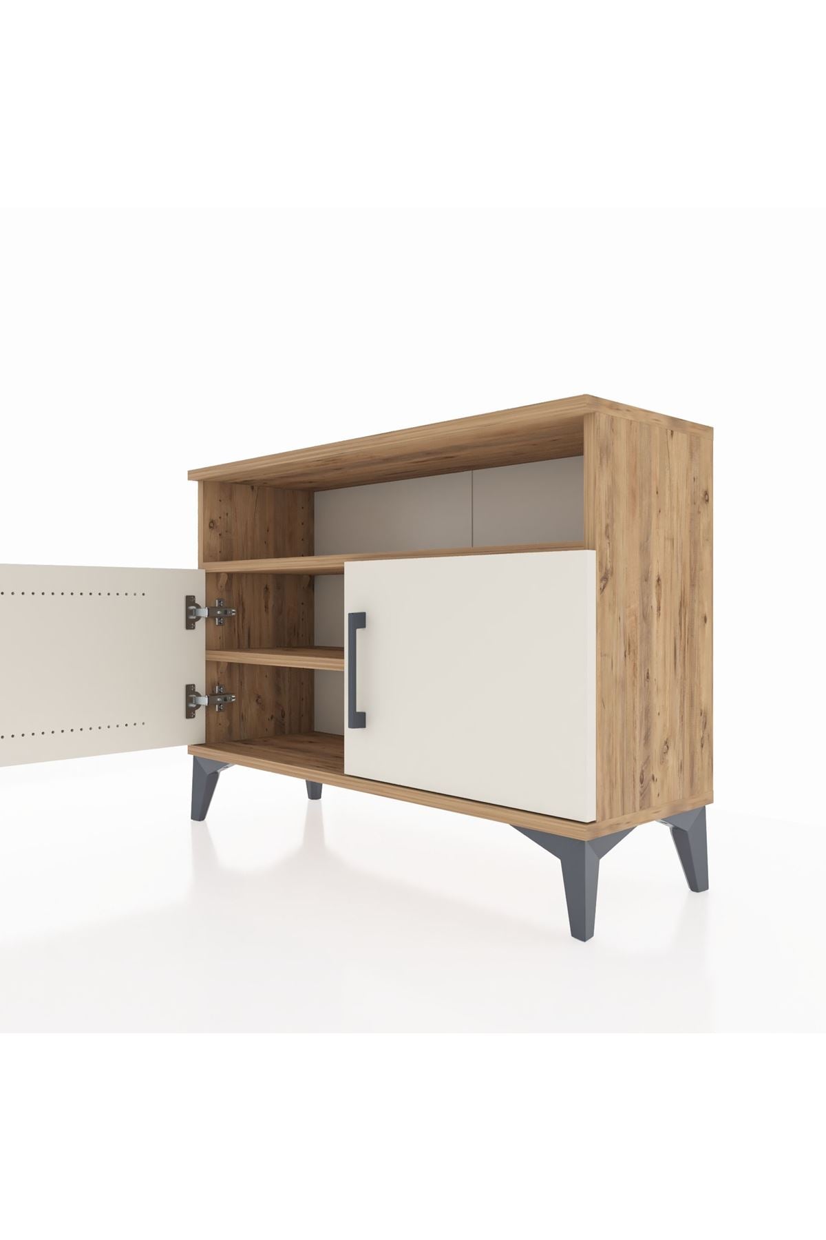 Arges Şifonyer 2 Raflı 2 Kapaklı 88x30x64 Çam-Aytaşı