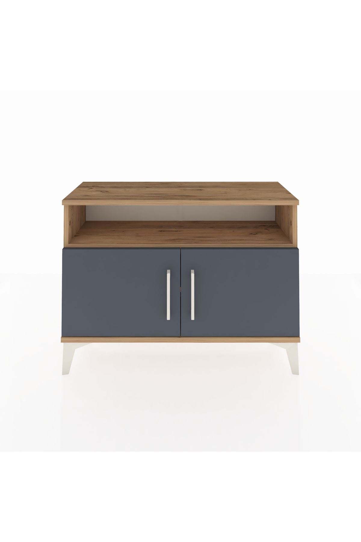 Arges Şifonyer 2 Raflı 2 Kapaklı 88x30x64 Çam-Antrasit