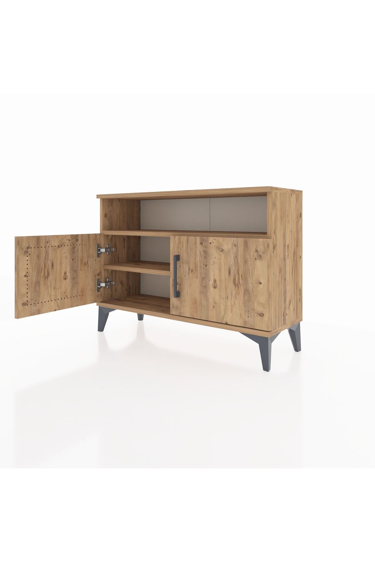 Arges Şifonyer 2 Raflı 2 Kapaklı 88x30x64 Çam-Çam