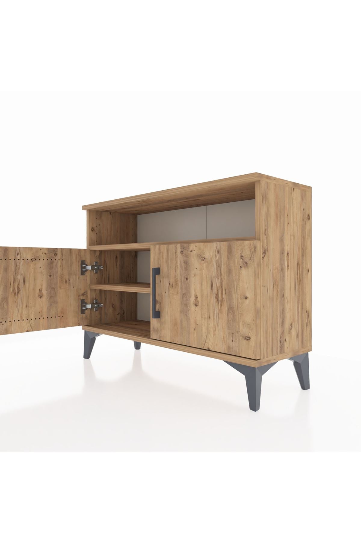 Arges Şifonyer 2 Raflı 2 Kapaklı 88x30x64 Çam-Çam