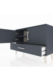 Arges Şifonyer 2 Raflı Tek Çekmeceli 2 Kapaklı 88x30x64 Antrasit-Antrasit
