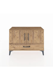 Arges Şifonyer 2 Raflı Tek Çekmeceli 2 Kapaklı 88x30x64 Çam-Çam