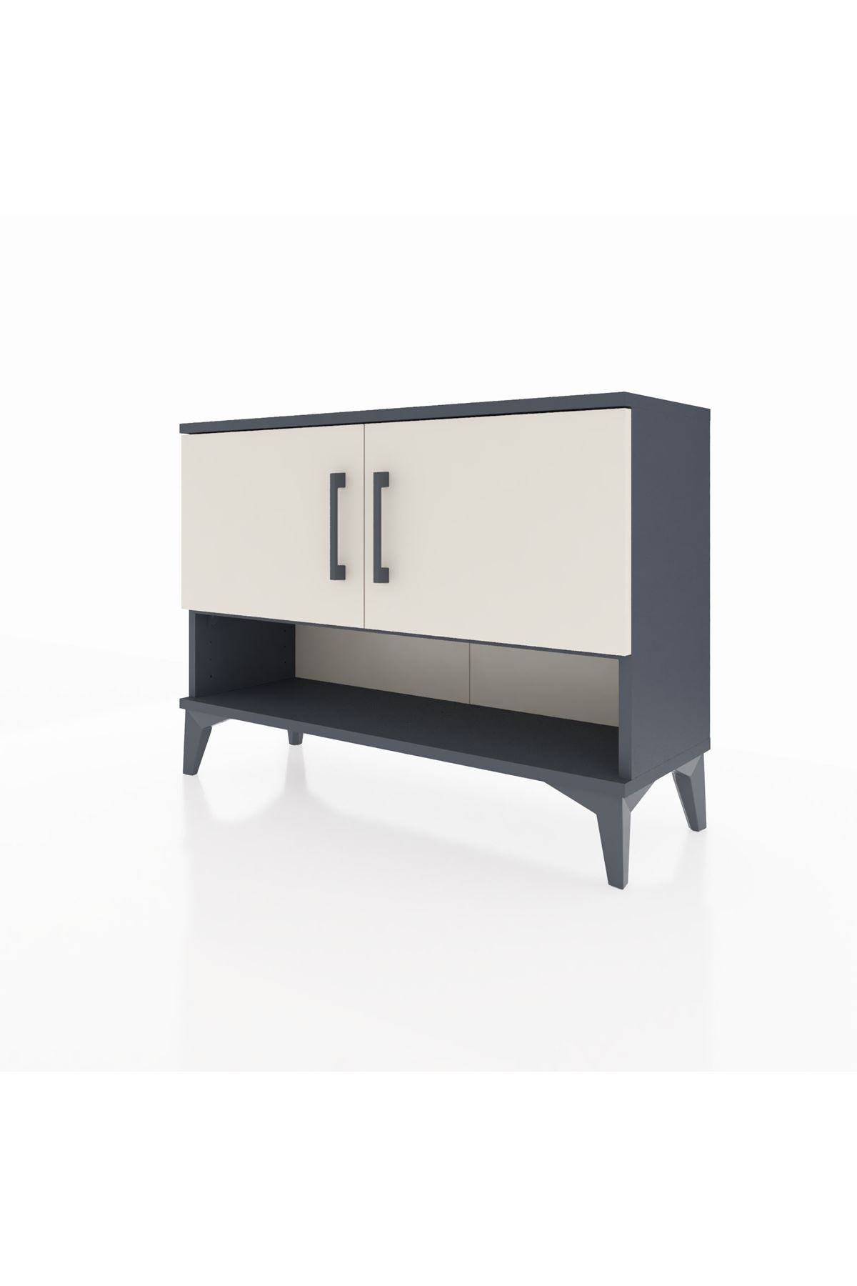 Arges Şifonyer 2 Raflı 2 Kapaklı 88x30x64 Antrasit-Aytaşı