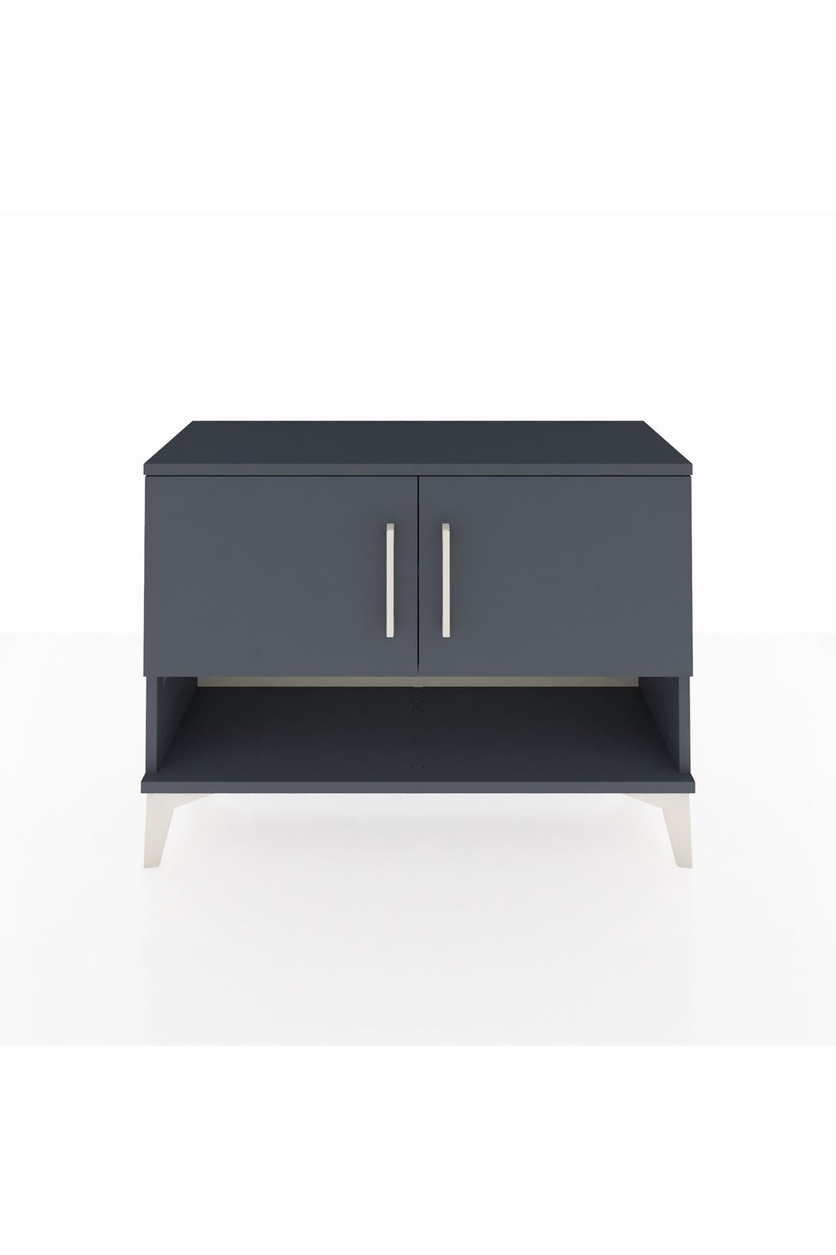 Arges Şifonyer 2 Raflı 2 Kapaklı 88x30x64 Antrasit-Antrasit