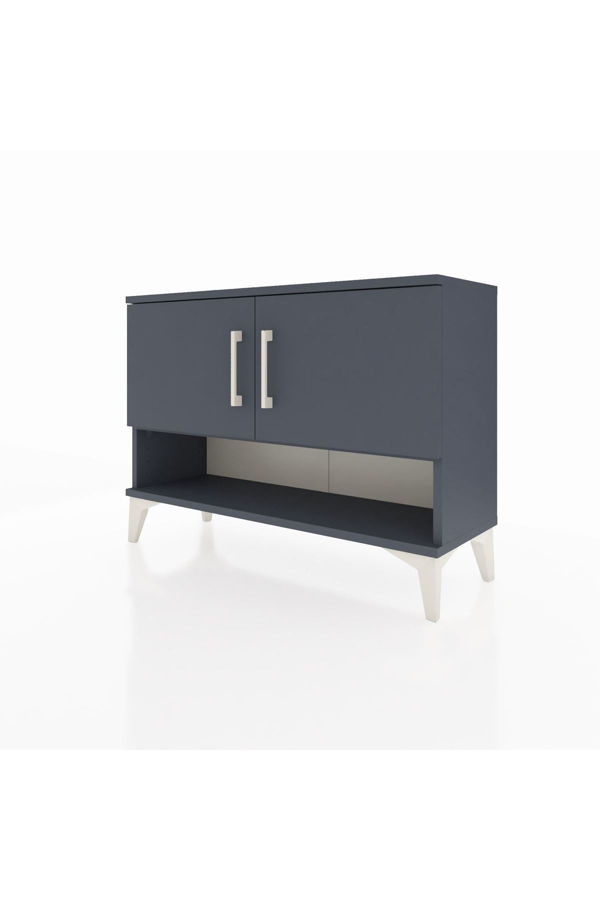 Arges Şifonyer 2 Raflı 2 Kapaklı 88x30x64 Antrasit-Antrasit