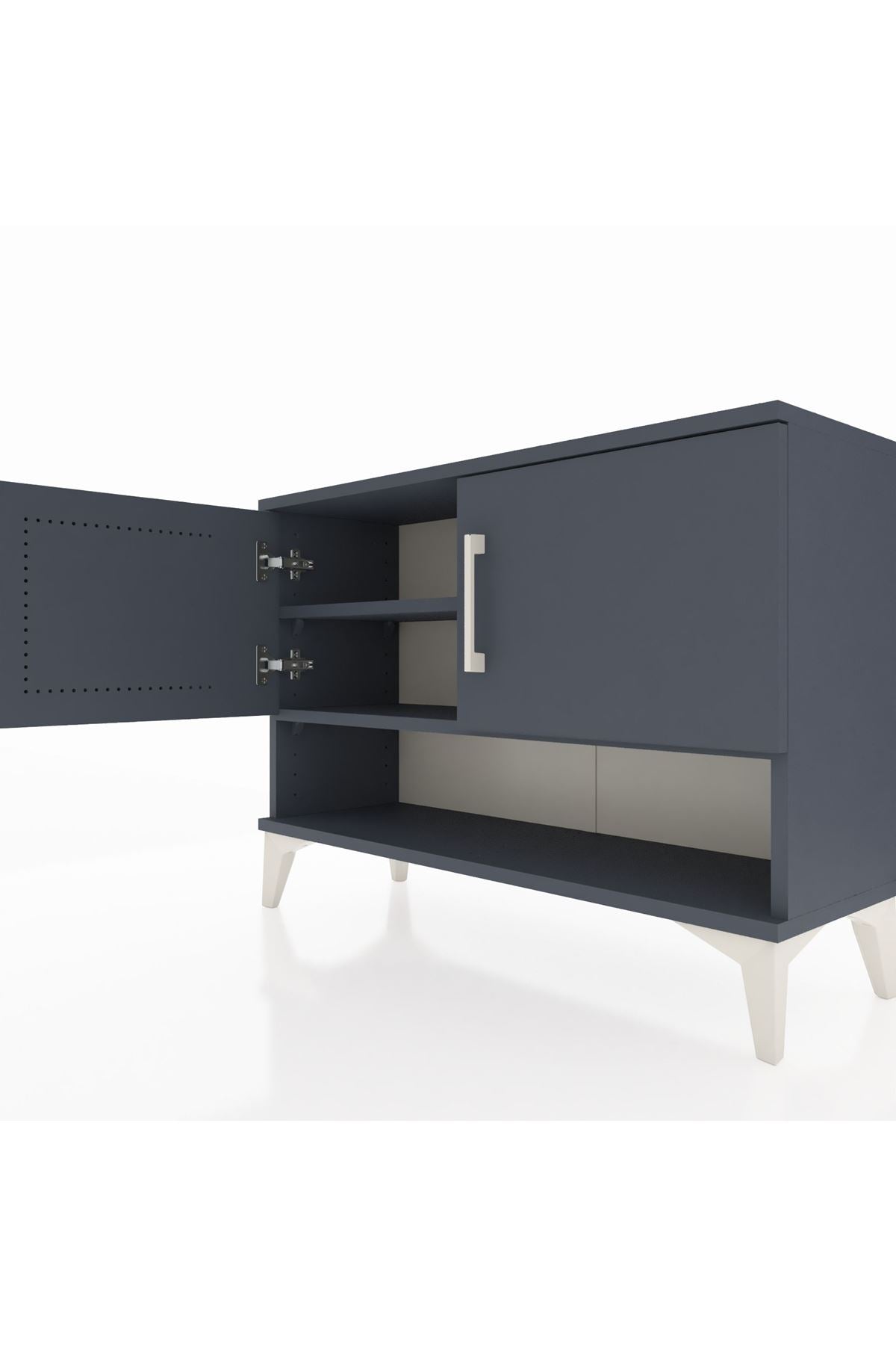 Arges Şifonyer 2 Raflı 2 Kapaklı 88x30x64 Antrasit-Antrasit