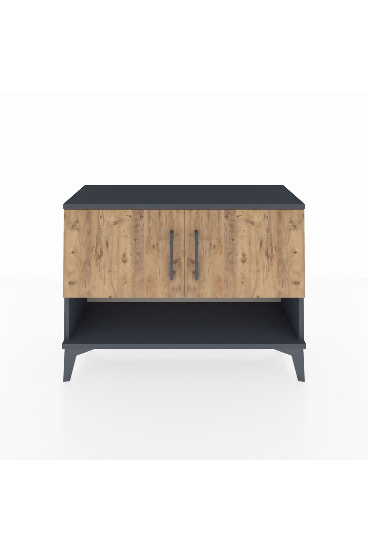 Arges Şifonyer 2 Raflı 2 Kapaklı 88x30x64 Antrasit-Çam