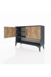 Arges Şifonyer 2 Raflı 2 Kapaklı 88x30x64 Antrasit-Çam