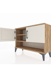 Arges Şifonyer 2 Raflı 2 Kapaklı 88x30x64 Çam-Aytaşı