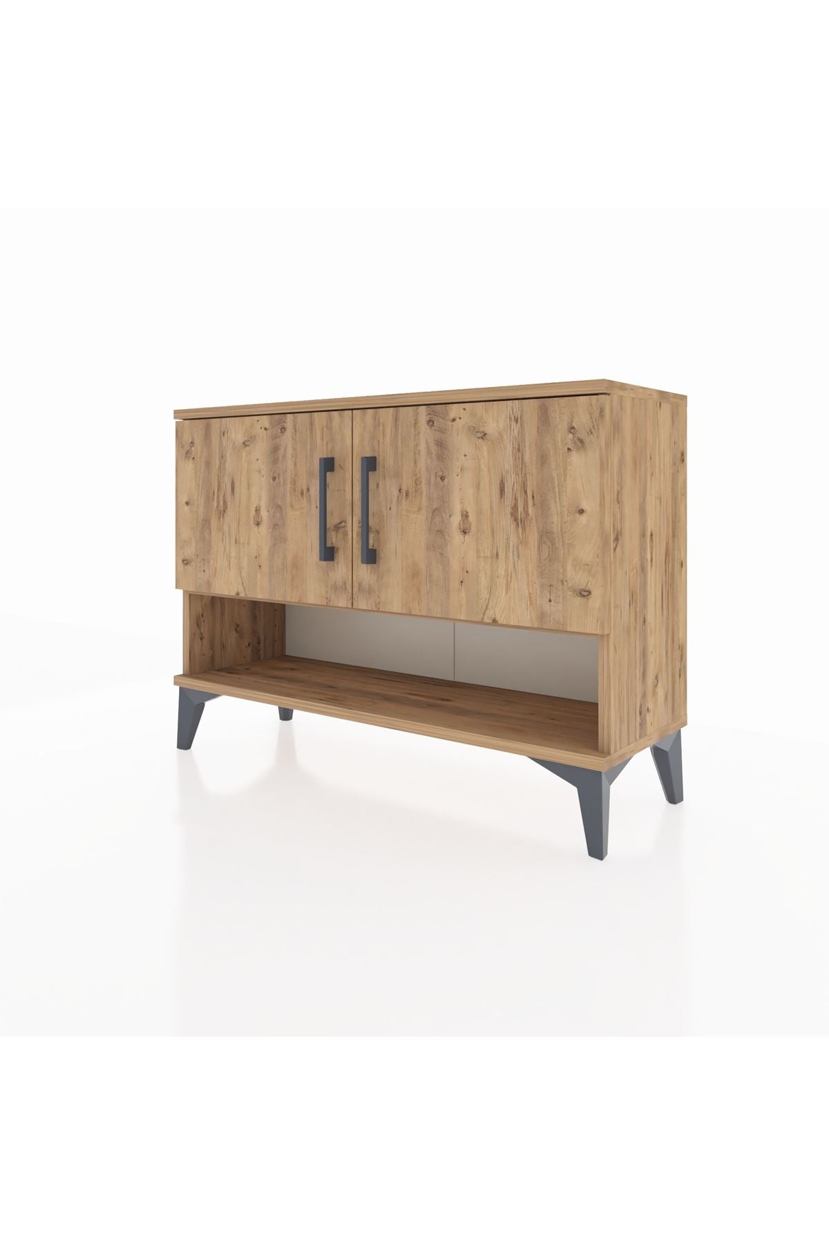 Arges Şifonyer 2 Raflı 2 Kapaklı 88x30x64 Çam-Çam