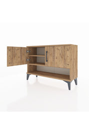 Arges Şifonyer 2 Raflı 2 Kapaklı 88x30x64 Çam-Çam