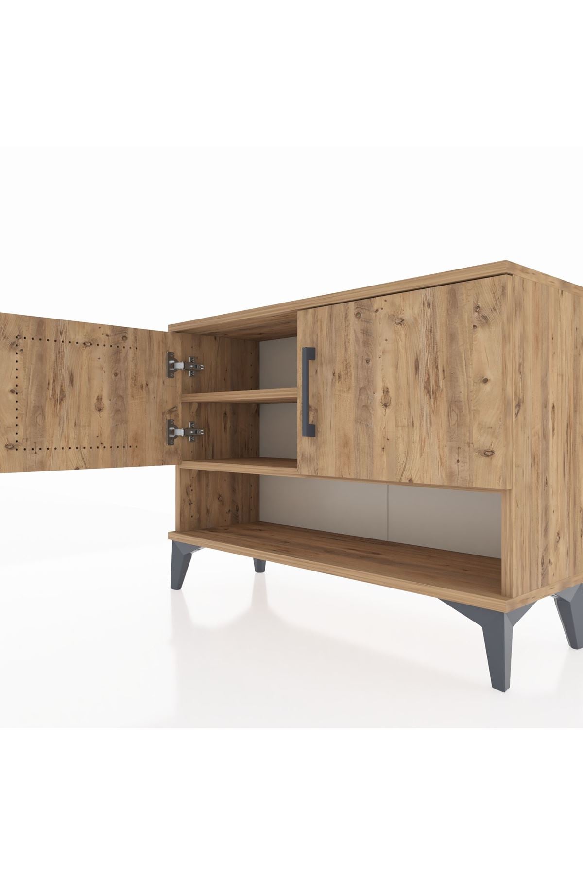 Arges Şifonyer 2 Raflı 2 Kapaklı 88x30x64 Çam-Çam