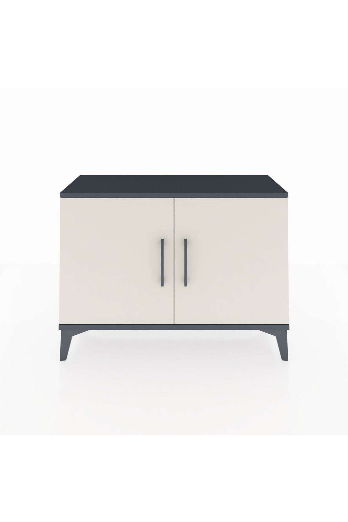 Arges Şifonyer Tek Raflı 2 Kapaklı 88x30x64 Antrasit-Aytaşı