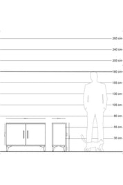 Arges Şifonyer Tek Raflı 2 Kapaklı 88x30x64 Antrasit-Antrasit