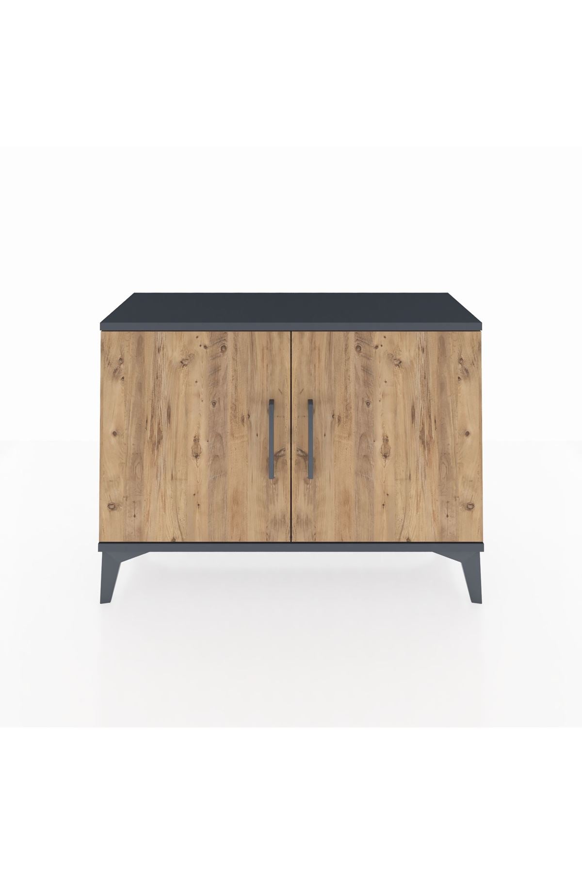 Arges Şifonyer Tek Raflı 2 Kapaklı 88x30x64 Antrasit-Çam