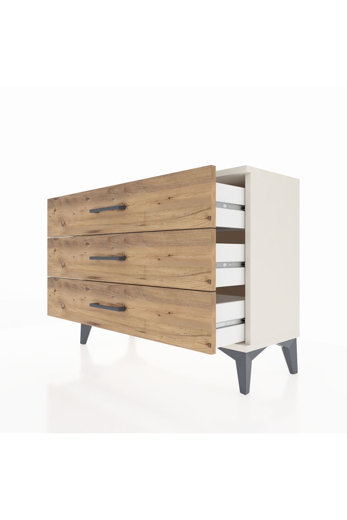 Arges Şifonyer 3 Çekmeceli 88x30x64 Aytaşı-Çam