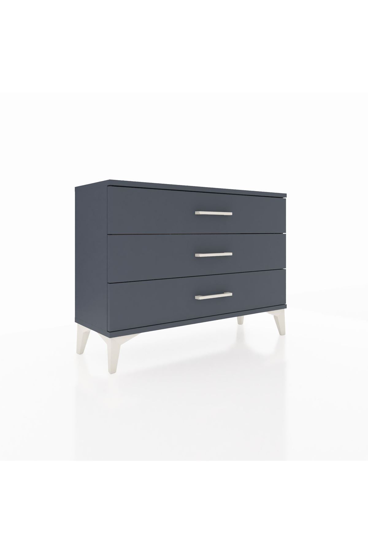 Arges Şifonyer 3 Çekmeceli 88x30x64 Antrasit-Antrasit