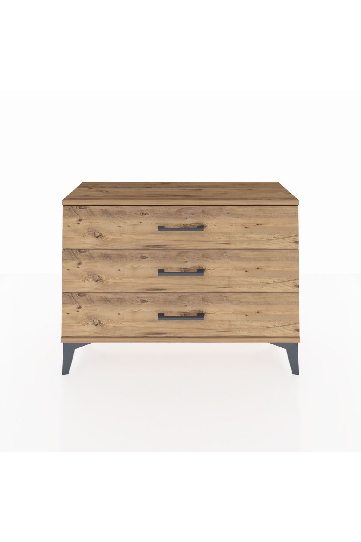 Arges Şifonyer 3 Çekmeceli 88x30x64 Çam-Çam