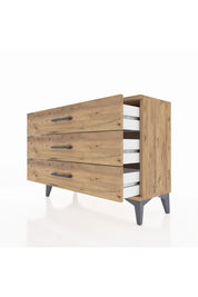 Arges Şifonyer 3 Çekmeceli 88x30x64 Çam-Çam