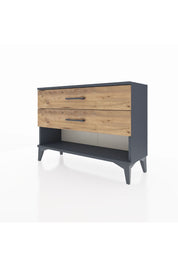 Arges Şifonyer 2 Çekmeceli 88x30x64 Antrasit-Çam