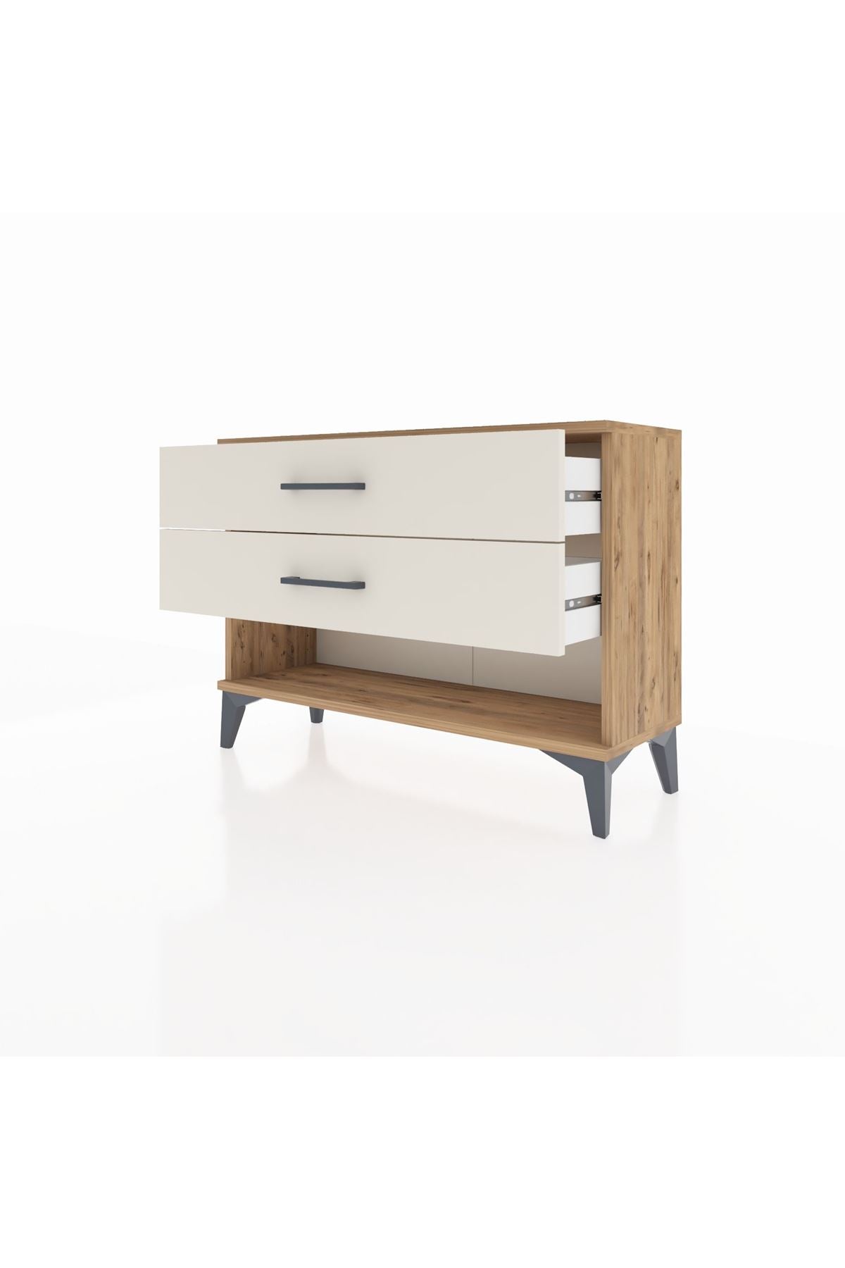 Arges Şifonyer 2 Çekmeceli 88x30x64 Çam-Aytaşı