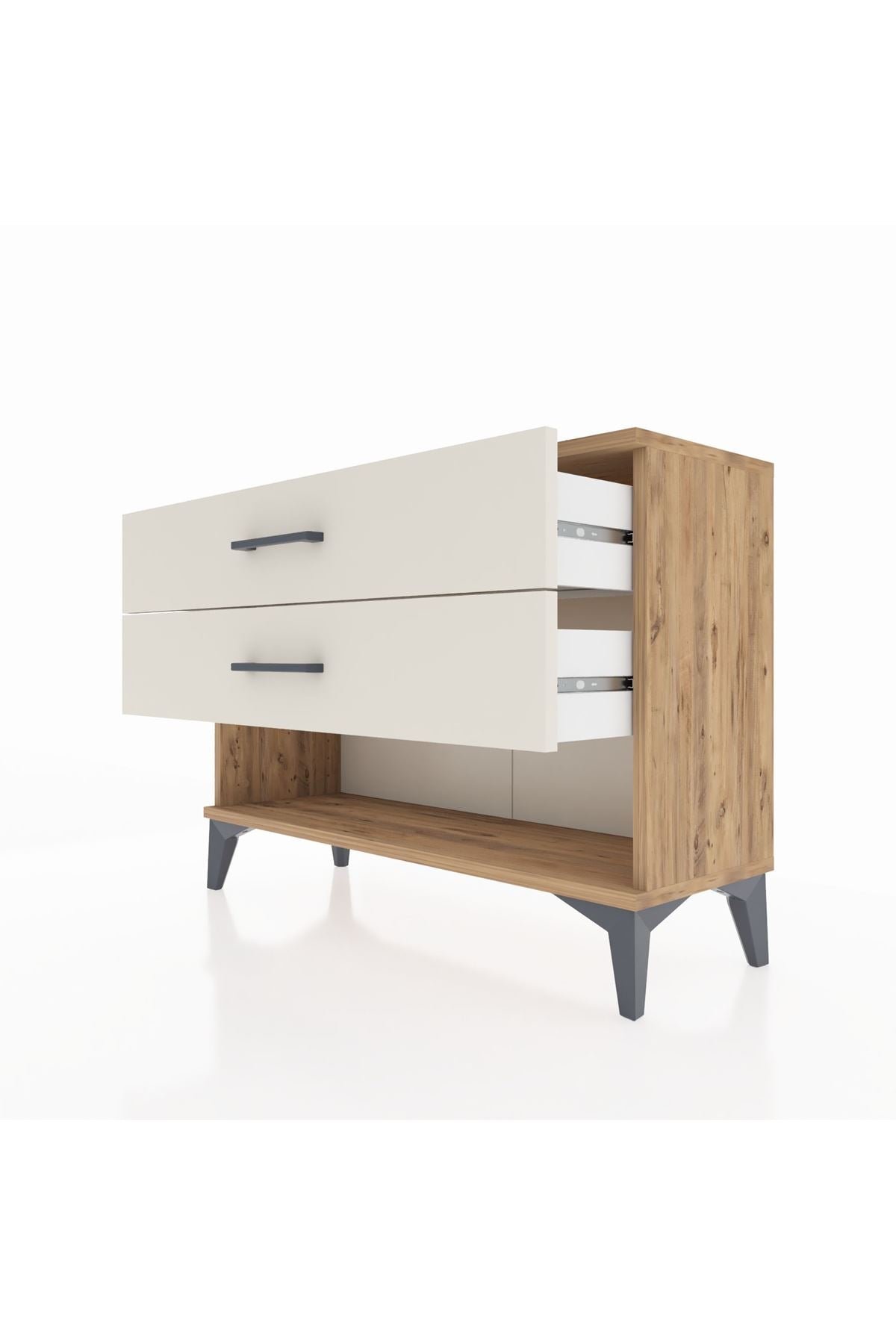 Arges Şifonyer 2 Çekmeceli 88x30x64 Çam-Aytaşı