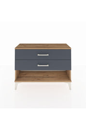 Arges Şifonyer 2 Çekmeceli 88x30x64 Çam-Antrasit