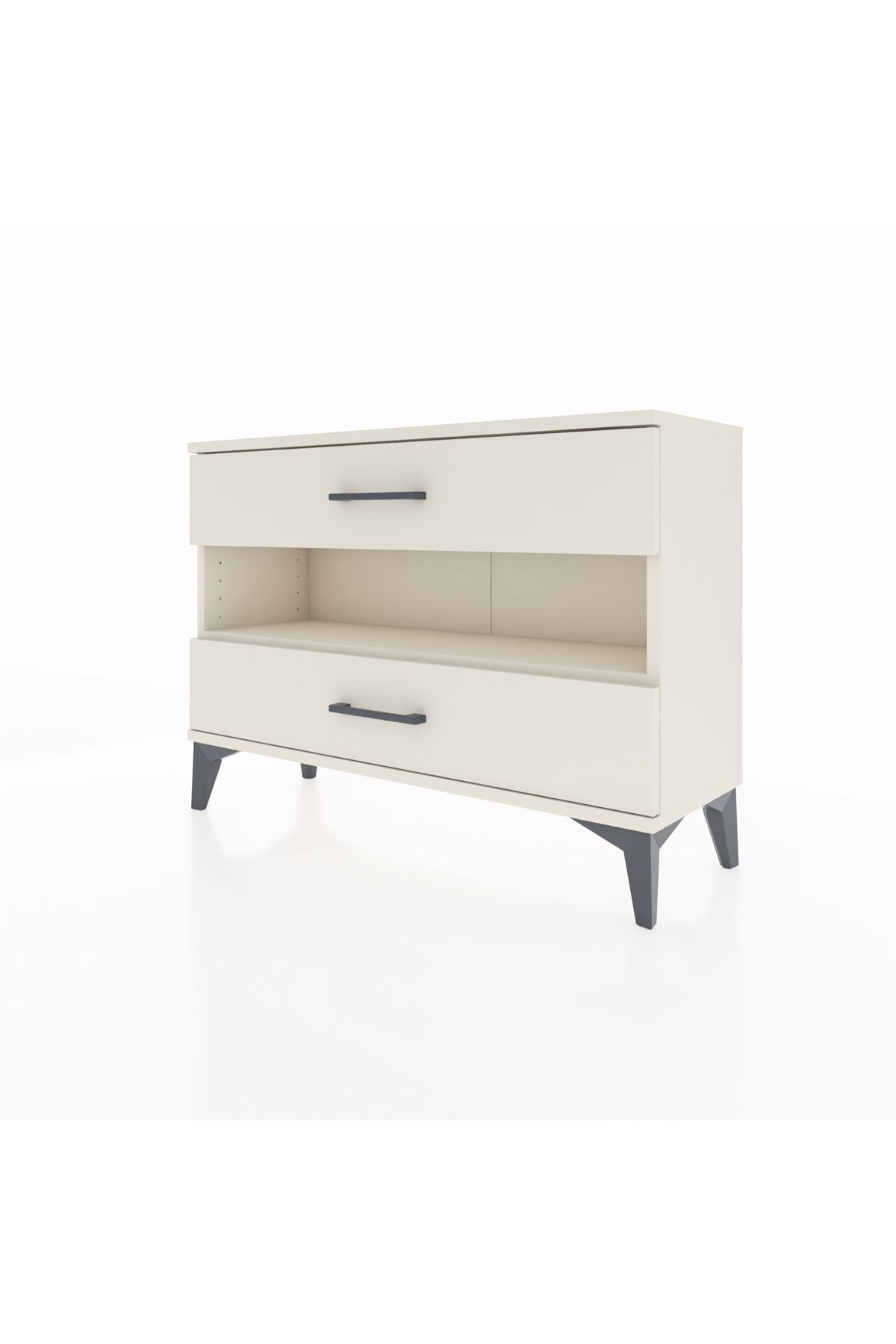 Arges Şifonyer Tek Raflı 2 Çekmeceli 88x30x64 Aytaşı-Aytaşı