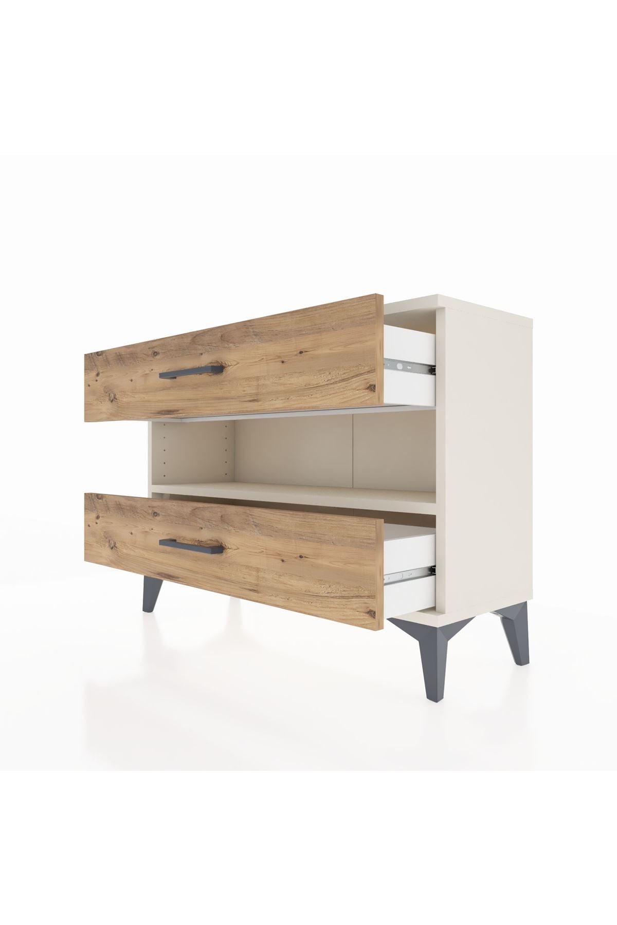 Arges Şifonyer Tek Raflı 2 Çekmeceli 88x30x64 Aytaşı-Çam