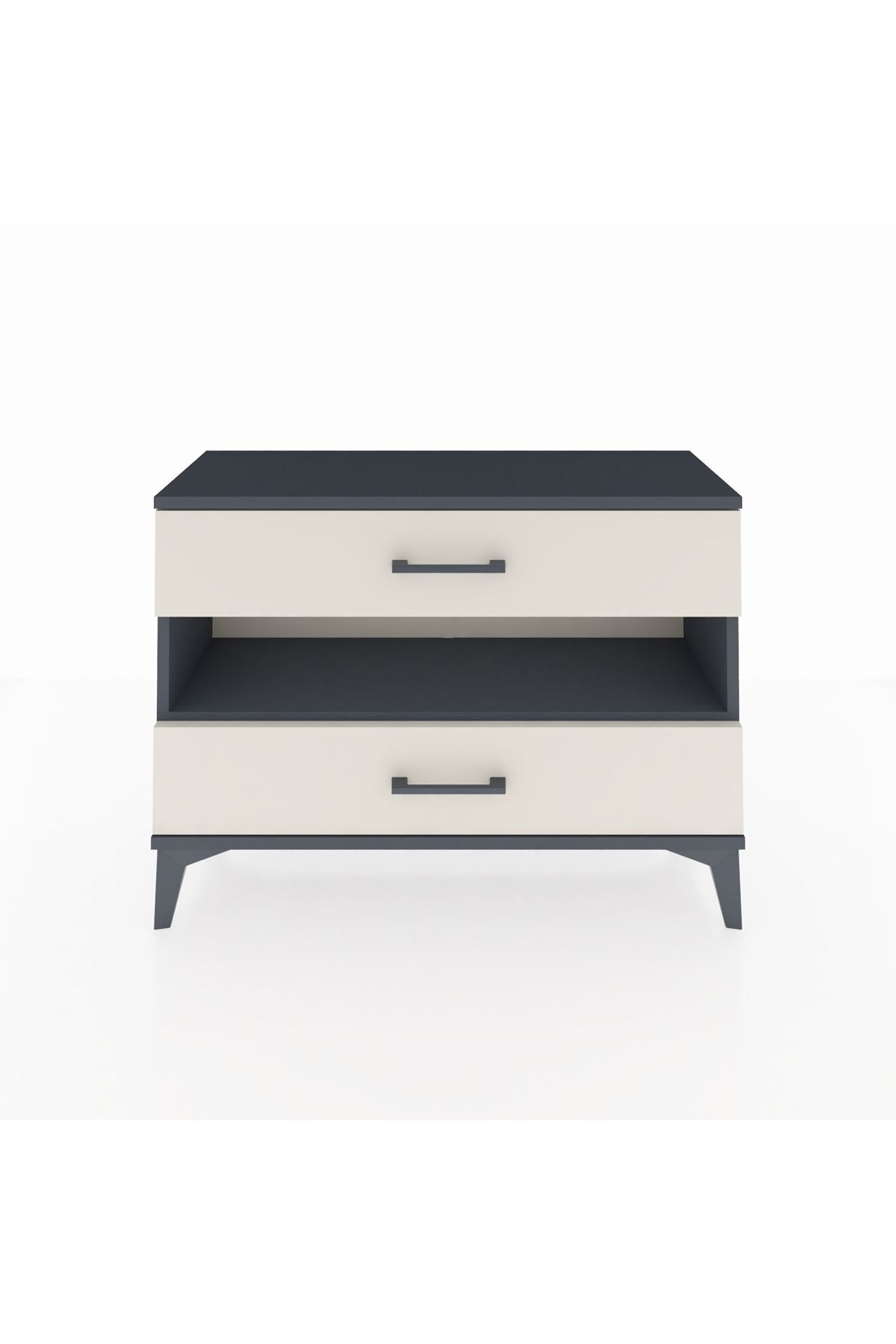 Arges Şifonyer Tek Raflı 2 Çekmeceli 88x30x64 Antrasit-Aytaşı