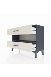 Arges Şifonyer Tek Raflı 2 Çekmeceli 88x30x64 Antrasit-Aytaşı