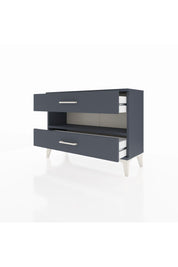 Arges Şifonyer Tek Raflı 2 Çekmeceli 88x30x64 Antrasit-Antrasit