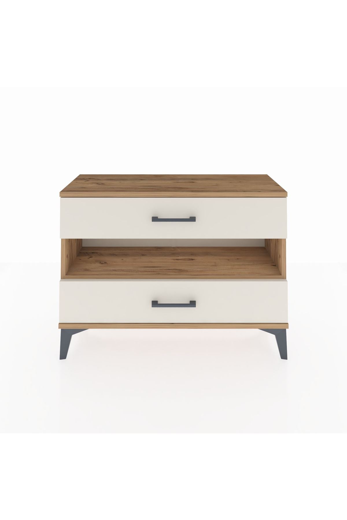 Arges Şifonyer Tek Raflı 2 Çekmeceli 88x30x64 Çam-Aytaşı