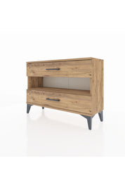 Arges Şifonyer Tek Raflı 2 Çekmeceli 88x30x64 Çam-Çam