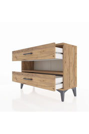 Arges Şifonyer Tek Raflı 2 Çekmeceli 88x30x64 Çam-Çam