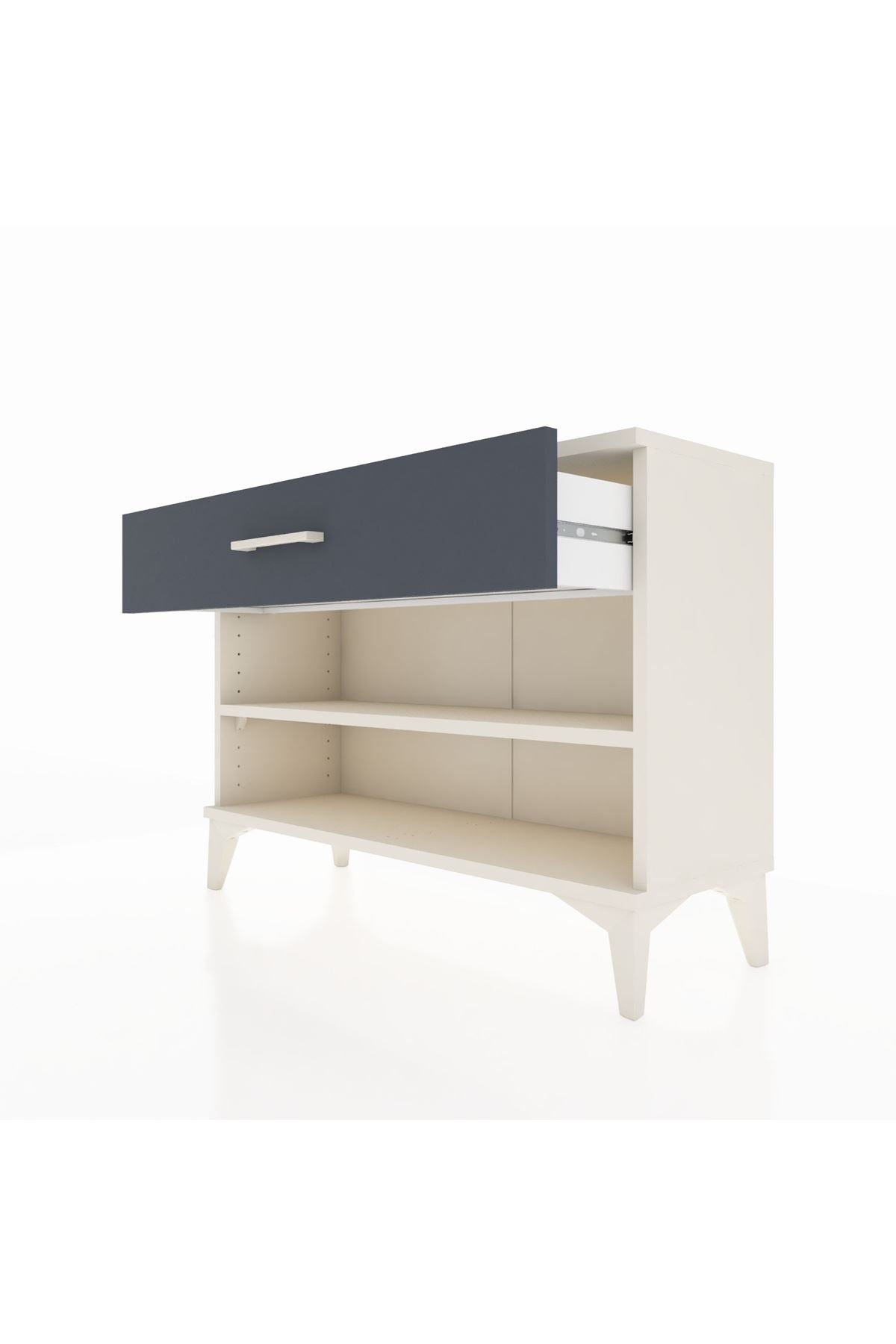 Arges Şifonyer Tek Raflı Tek Çekmeceli 88x30x64 Aytaşı-Antrasit