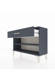 Arges Şifonyer Tek Raflı Tek Çekmeceli 88x30x64 Antrasit-Antrasit