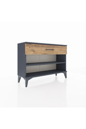 Arges Şifonyer Tek Raflı Tek Çekmeceli 88x30x64 Antrasit-Çam