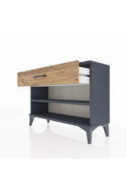 Arges Şifonyer Tek Raflı Tek Çekmeceli 88x30x64 Antrasit-Çam