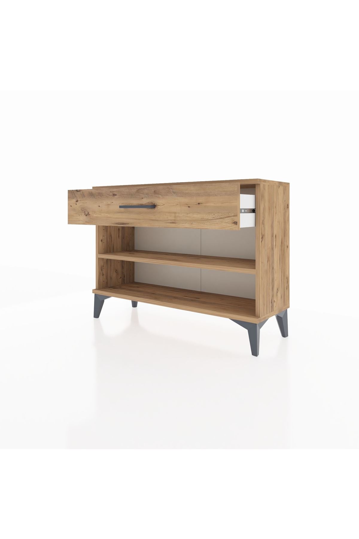 Arges Şifonyer Tek Raflı Tek Çekmeceli 88x30x64 Çam-Çam