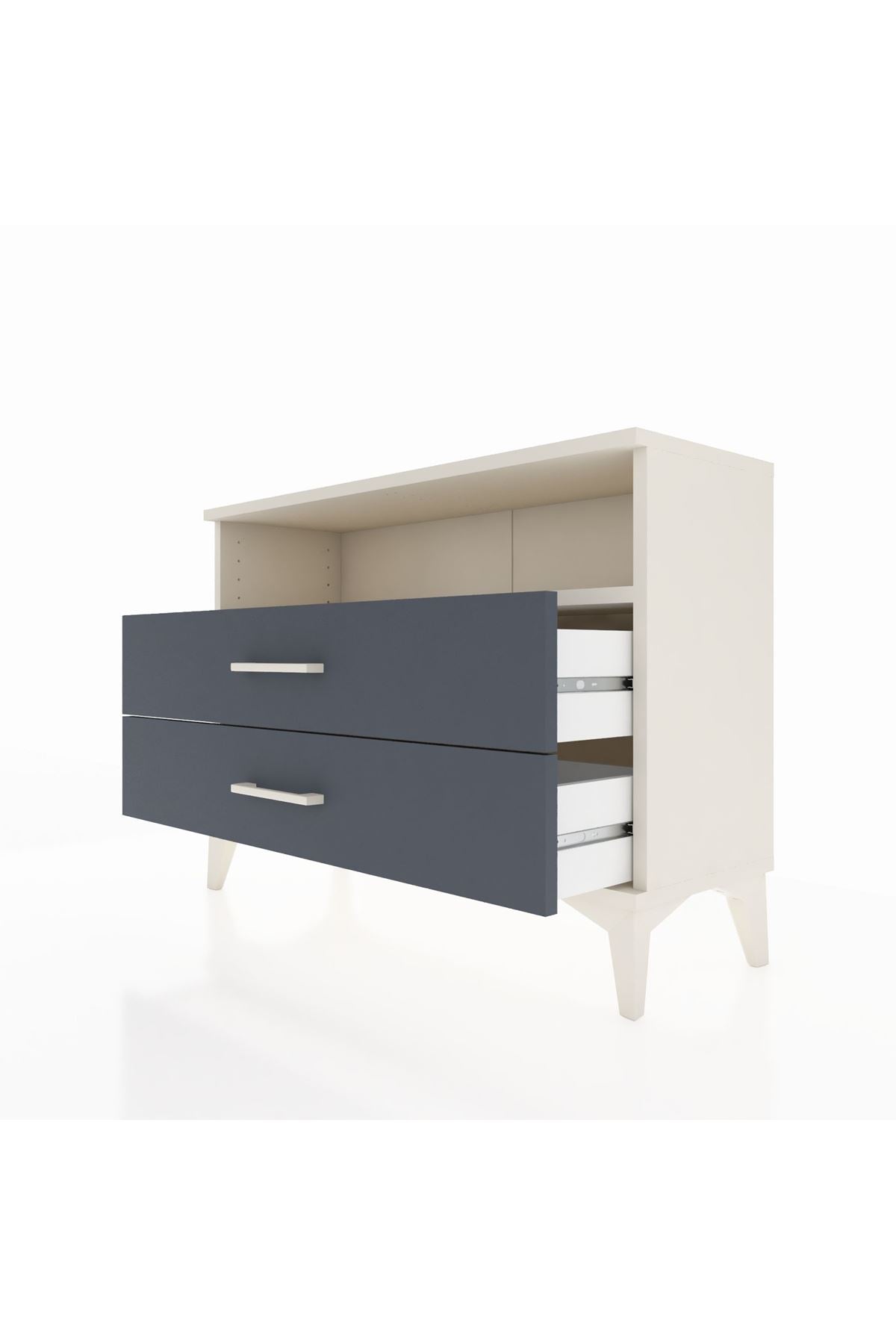 Arges Şifonyer Tek Raflı 2 Çekmeceli 88x30x64 Aytaşı-Antrasit