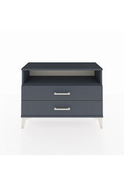 Arges Şifonyer Tek Raflı 2 Çekmeceli 88x30x64 Antrasit-Antrasit