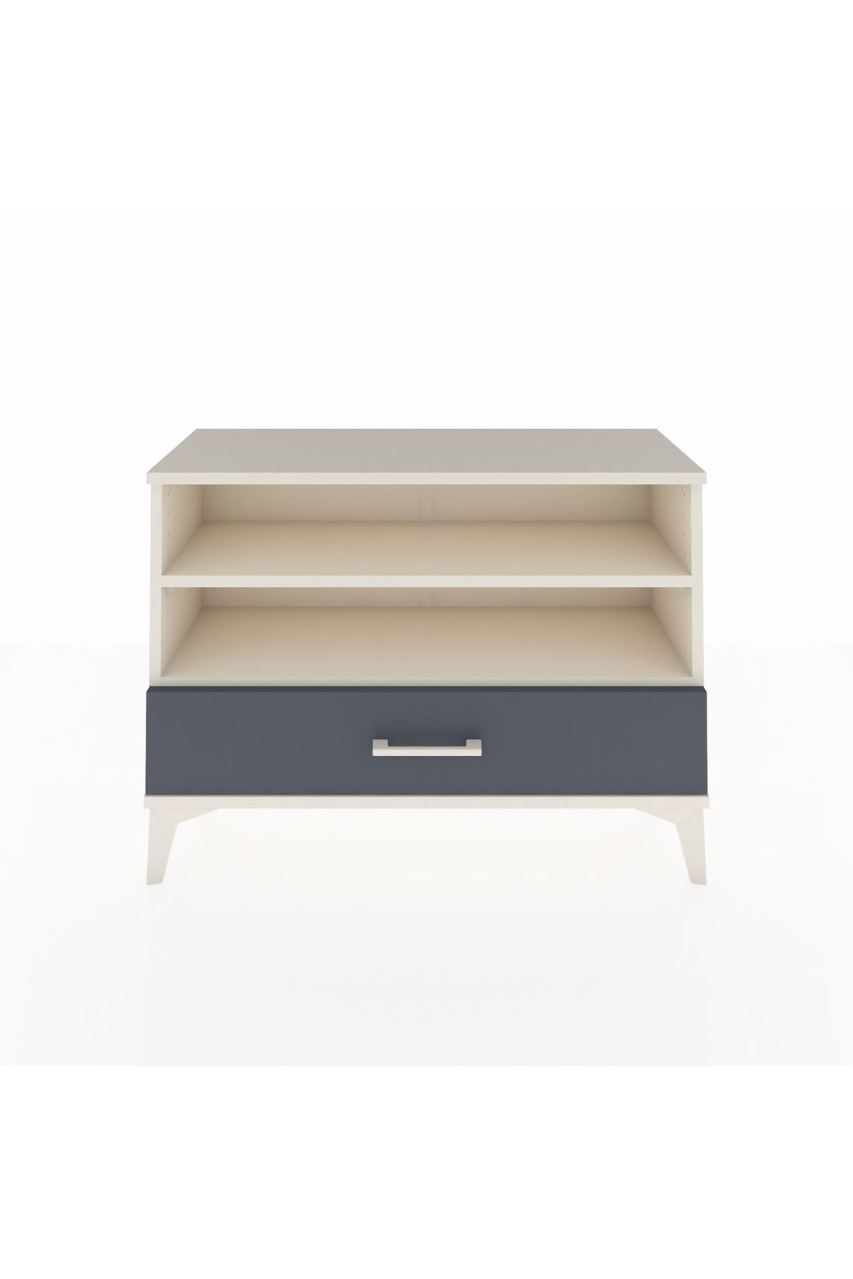 Arges Şifonyer 2 Raflı Tek Çekmeceli 88x30x64 Aytaşı-Antrasit