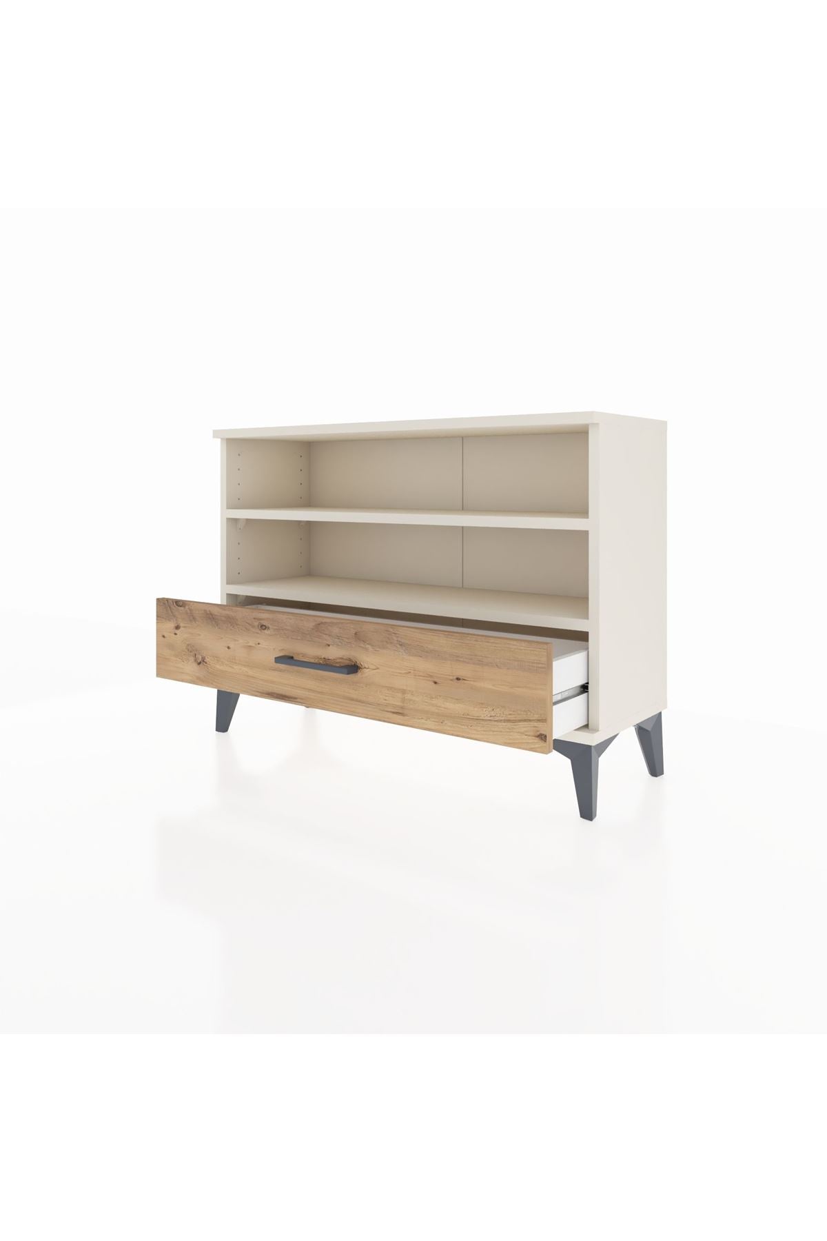 Arges Şifonyer 2 Raflı Tek Çekmeceli 88x30x64 Aytaşı-Çam