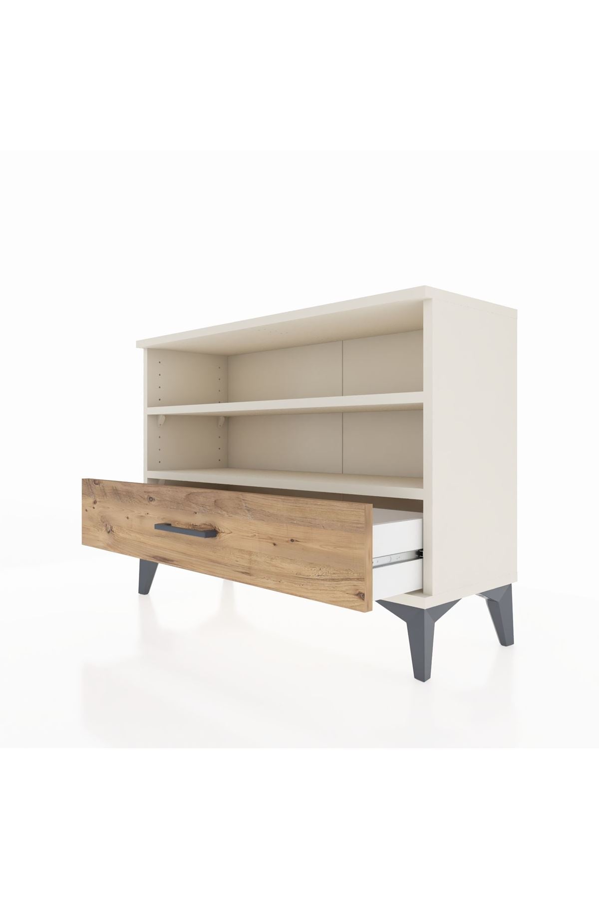 Arges Şifonyer 2 Raflı Tek Çekmeceli 88x30x64 Aytaşı-Çam