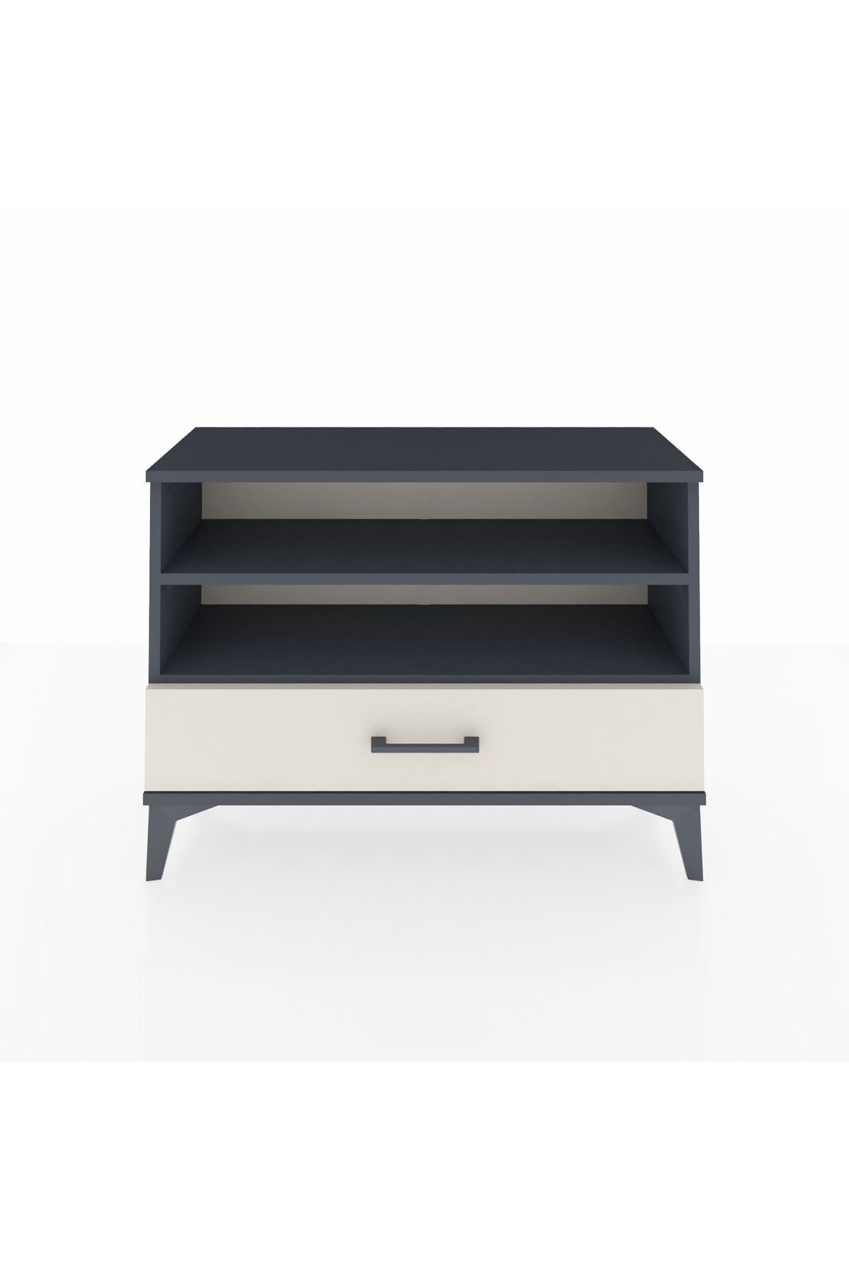 Arges Şifonyer 2 Raflı Tek Çekmeceli 88x30x64 Antrasit-Aytaşı