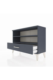 Arges Şifonyer 2 Raflı Tek Çekmeceli 88x30x64 Antrasit-Antrasit