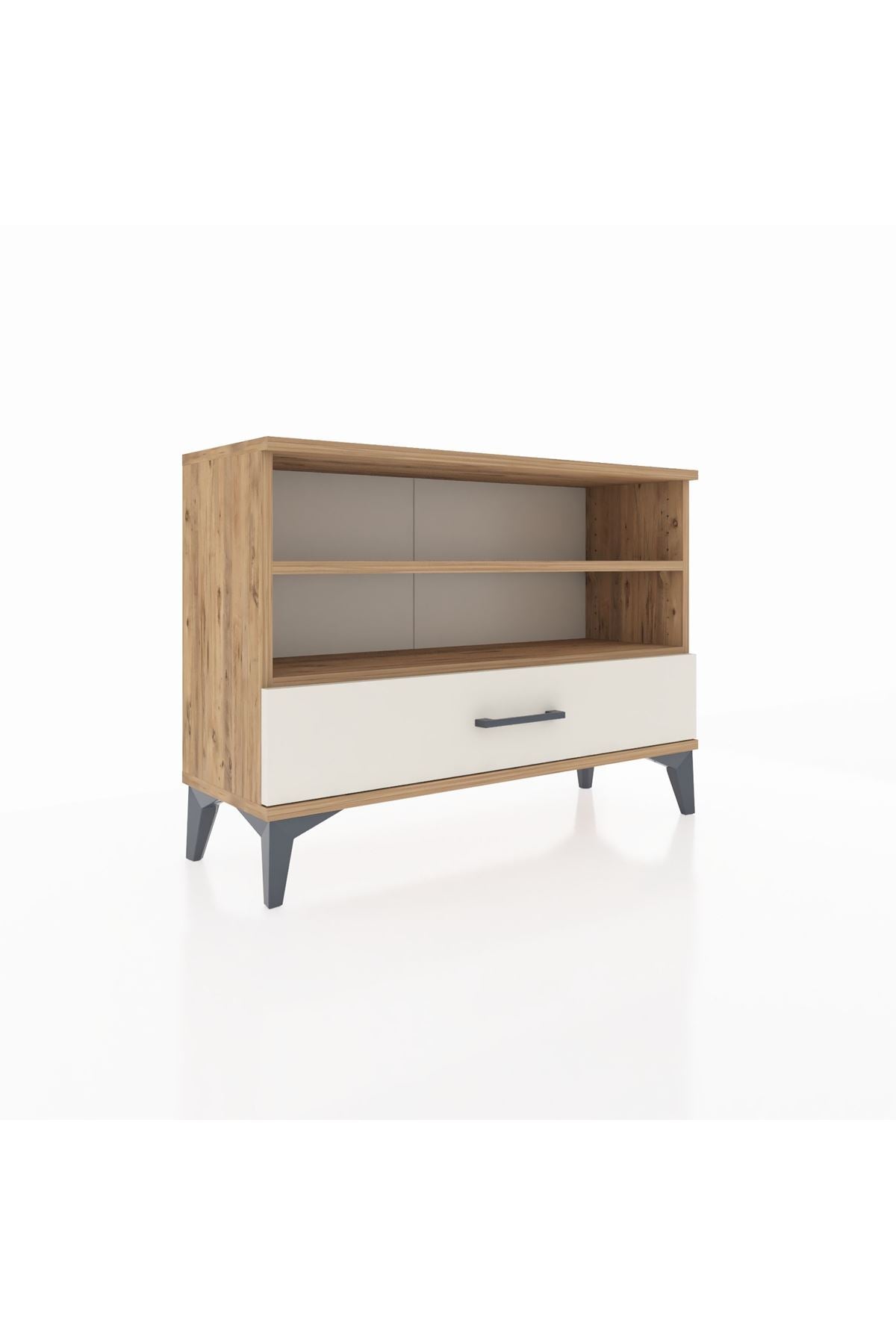 Arges Şifonyer 2 Raflı Tek Çekmeceli 88x30x64 Çam-Aytaşı